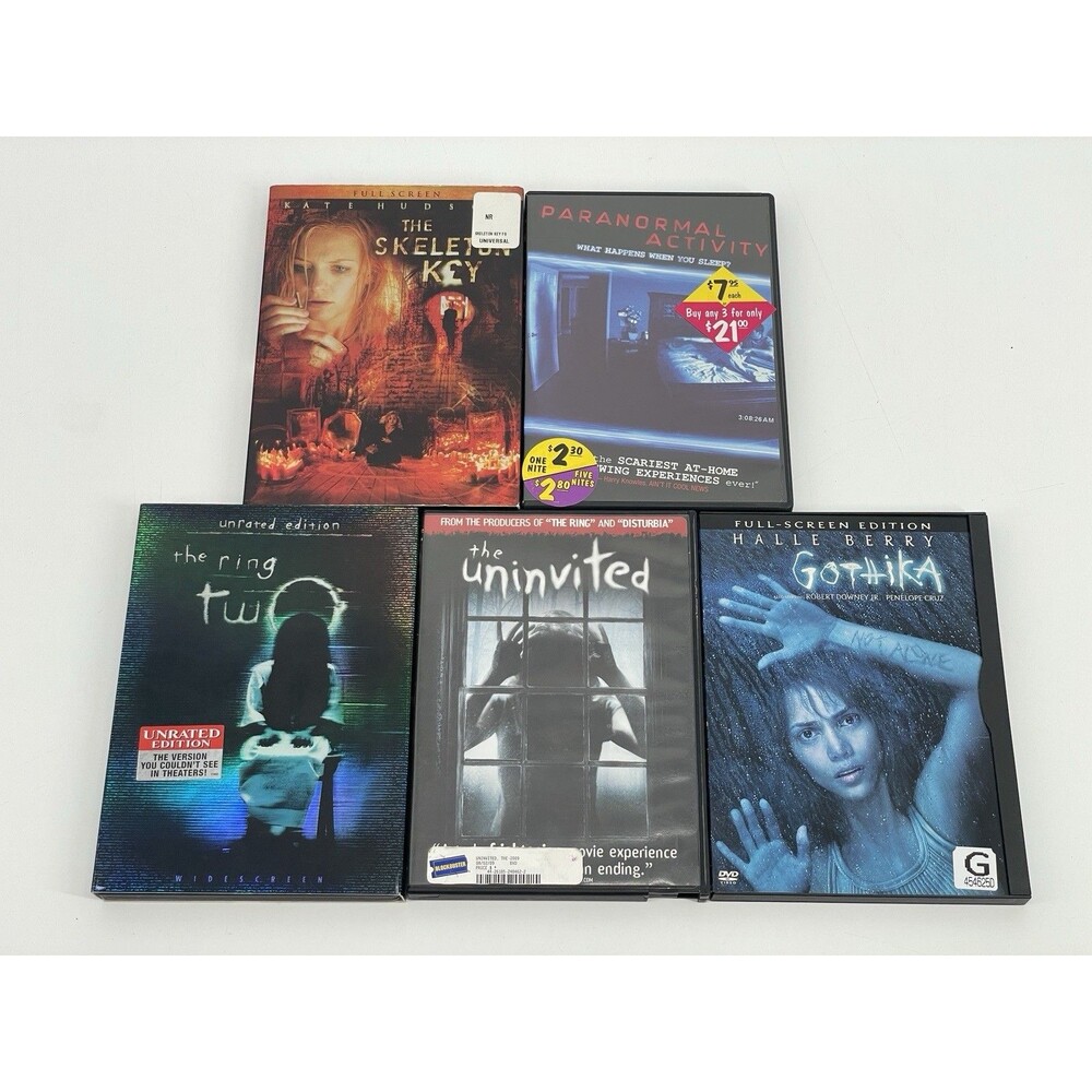 Paranormal Activity 1 Ring Two Skeleton Key Gothika Uninvited DVD Horror Lot